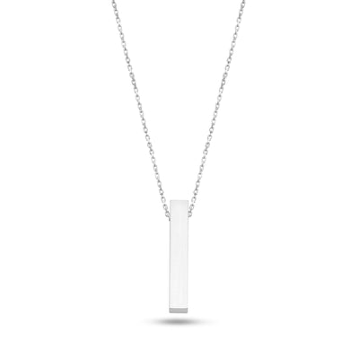 Ketting 'bar' met naam gravure (Zilver)