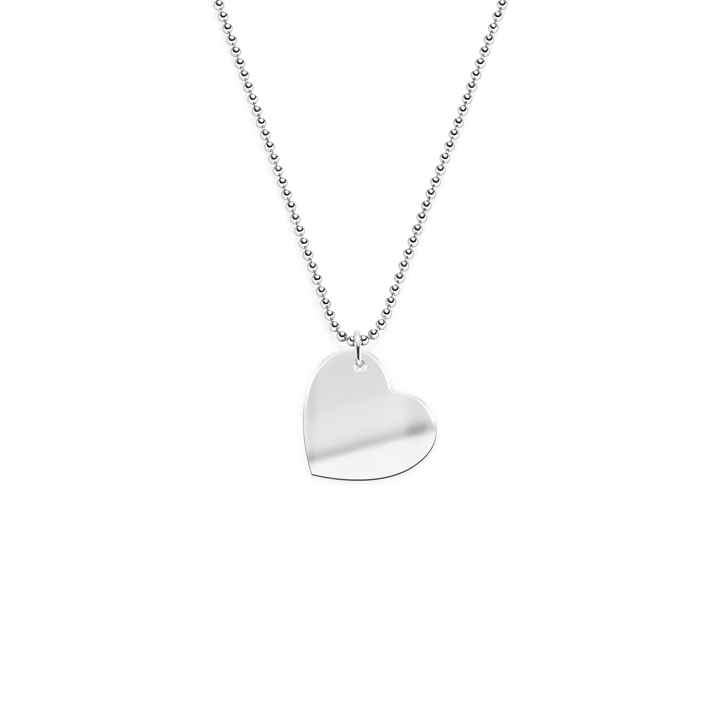 Cadena con corazón colgante (Plata)