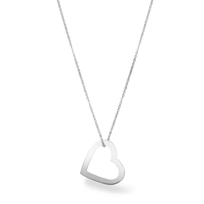 Collar con corazón recortado (Plata)