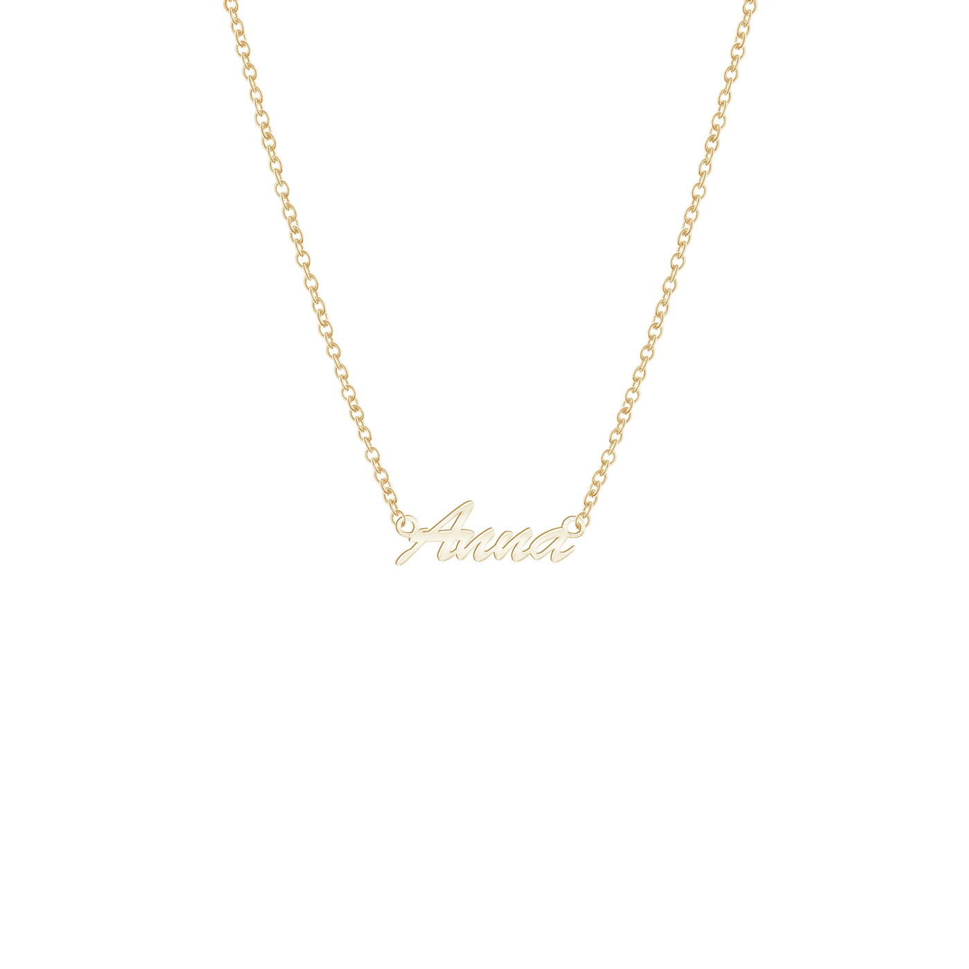 Collar con nombre "Handwriting" (Plata)