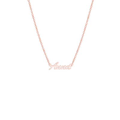 Collar con nombre "Handwriting" (Plata)