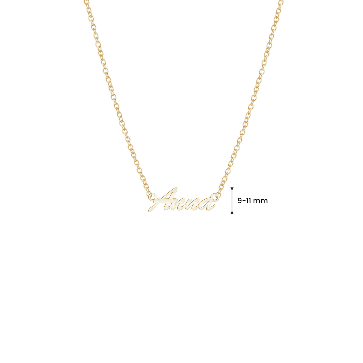 Collar con nombre "Handwriting" (Plata)