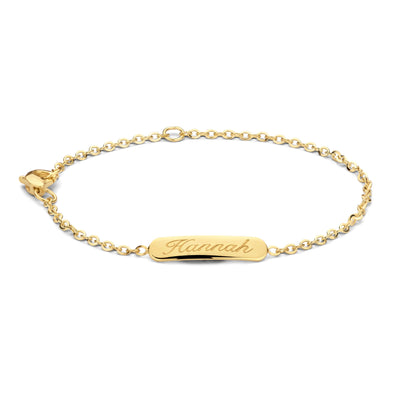 classic baby bracelet in gold olivia for kids